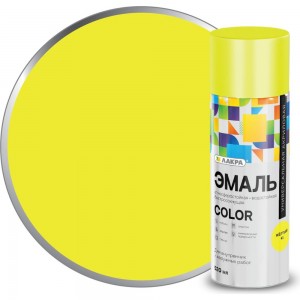 Аэрозольная эмаль ЛАКРА Color универсальная, желтый 41 Лк-00012475