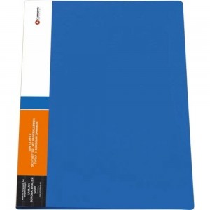 Папка Lamark с боковым зажимом 0.6 мм, корешок 17 мм, синяя CF0142-BL