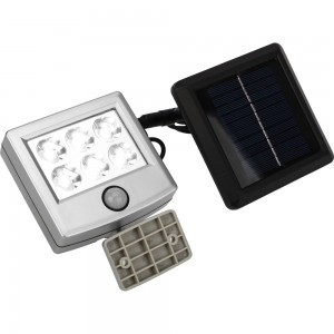 Поворотный прожектор Lamper LED 98x150x30 мм с солнечной панелью 2 м и аккумулятором, IP65 602-248