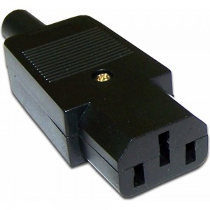 Электрическая кабельная розетка LANMASTER 10A, 250V, разборная, черная LAN-IEC-320-C13