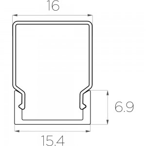 Комплект алюминиевого профиля LEDCRAFT с экраном и заглушками LC-LP0716M1716-1 1638000004
