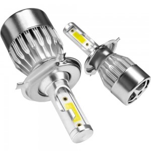 Светодиодные лампы LED для авто LEDZILLA C6 H4 18Вт 12В лампочки для автомобилей в фары ДХО птф лед, комплект 2шт C6-H4