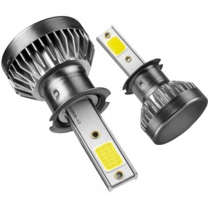 Светодиодные лампы LED для авто LEDZILLA X1 H3 18Вт 12В лампочки для автомобилей в фары птф лед, комплект 2шт X1-H3