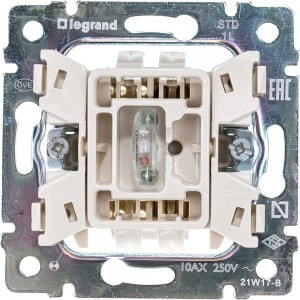 Одноклавишный выключатель Legrand Valena 774410 с подсветкой, белый