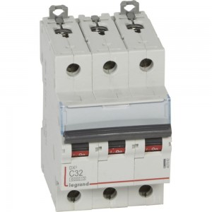 Автоматический выключатель Legrand DX3 6000 - 10 кА - тип C - 3П - 32 А - 3 модуля 407862