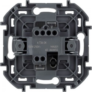 Одноклавишный выключатель Legrand - INSPIRIA - 10 AX - 250 В - антрацит 673603