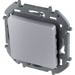Одноклавишный выключатель Legrand - INSPIRIA - 10 AX - 250 В - алюминий 673602