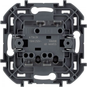 Двухклавишный выключатель Legrand - INSPIRIA - 10 AX - 250 В - белый 673620