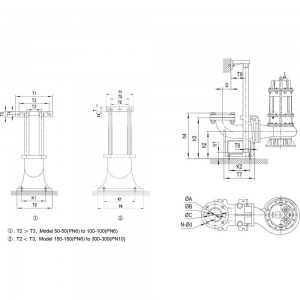 Устройство быстрого монтажа/демонтажа для насосов серии 50 WQ, PN6 LEO TO50-50 1562