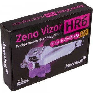 Налобная лупа Levenhuk с аккумулятором Zeno Vizor HR6 72615