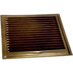 Решетка вентиляционная 150x150 мм, коричневый металлик Левша 3-487.КМ