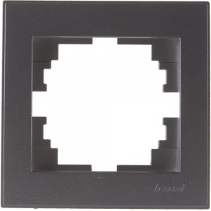 Горизонтальная рамка LEZARD RAIN с вст. цв. черный графит матовый 703-4141-146