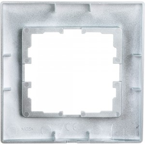 1 местнаяая горизонтальная рамка Lezard KARINA б/вст матовое серебро 707-4300-146