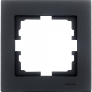 1-ая горизонтальная рамка Lezard VESNA без вставки, чёрный бархат 742-4200-146