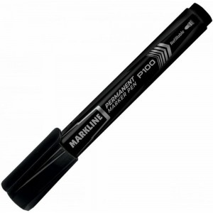Перманентный маркер Linc PERMANENT 2,5-3,7 мм черный круглый P100/black