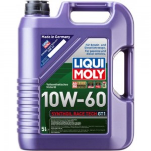 Моторное масло LIQUI MOLY Synthoil Race Tech GT1 синтетическое, 10W-60, SN, A3/B4, 5 л 8909