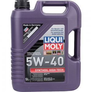 Синтетическое моторное масло LIQUI MOLY Synthoil High Tech 5W-40 SN A3/B4 5 л 1856