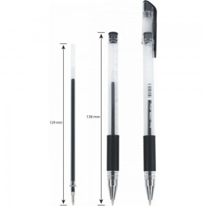 Гелевая ручка LITE 0,5 мм черный резиновый грип GPBL-K/gr