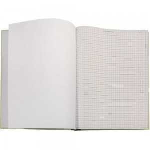 Книга учета LITE 128 листов, клетка, офсет с нумерацией, А4, твердый картон, вертикальная KYA4-KR128