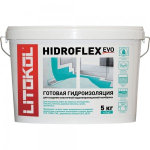 Мастика LITOKOL HIDROFLEX-гидроизоляция, 5 кг bucket 482570002