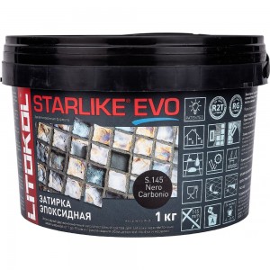 Эпоксидный состав для укладки и затирки мозаики LITOKOL STARLIKE EVO S.145 NERO CARBONIO 485200002