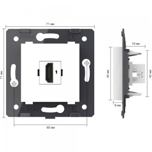 Розетка LIVOLO VL-FCHD-2WP 