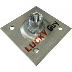 Опорная пластина Lucky Guy облегченная, 60х60х2,0 мм с гайкой М12, оцинк. 200 01 6060 М12 0р