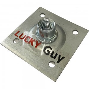 Опорная пластина Lucky Guy облегченная, 60х60х2,0 мм с гайкой М12, оцинк. 200 01 6060 М12 0р