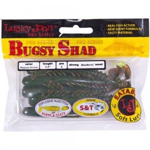 Съедобные виброхвосты Lucky John BUGSY SHAD, длина 100 мм, цвет 085, 5 шт. 140108-085