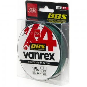 Плетеная леска Lucky John Vanrex BBS х4 BRAID Moss Green 125/037 LJ4114-037