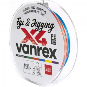 Плетеная леска Lucky John LJ Vanrex EGI & JIGGING х4 BRAID Multi Color LJ4108-017