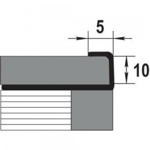 Профиль для плитки ЛУКА из нержавеющей стали 10 мм, 2.7 м, полированный УТ000039169
