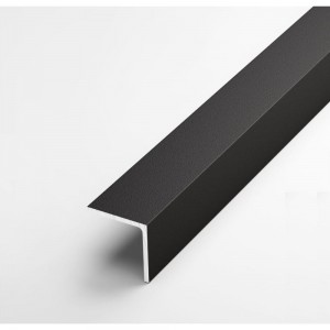 Декоративный угловой профиль ЛУКА алюминиевый 20х20 мм, 2.7 м, черный, 5 шт. уп. УТ000020794
