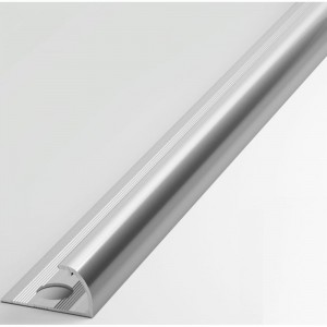 Профиль для плитки ЛУКА алюминиевый окантовочный, 12 мм, 2.7 м, анодированный, серебро УТ000012885