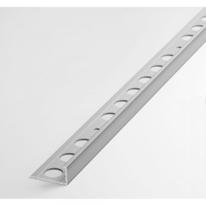Профиль для плитки ЛУКА алюминиевый окантовочный, 9 мм, 2.7 м, анодированный, серебро УТ000012910