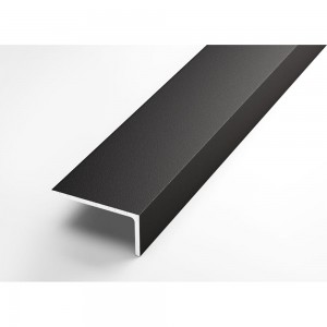 Декоративный угловой профиль ЛУКА алюминиевый, 40х20х2 мм, 2,7 м, 5 шт./уп. черный УТ000020865