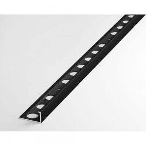 Профиль окантовочный L-образный алюминиевый ЛУКА 10 мм, 2,7 м, порошковое покрытие, Черный УТ000013592