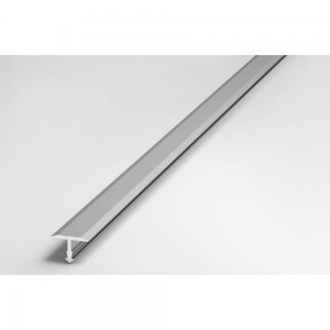 Порог прямой алюминиевый ЛУКА (13 мм, 2,7 м, анодированный, Серебро) УТ000039387