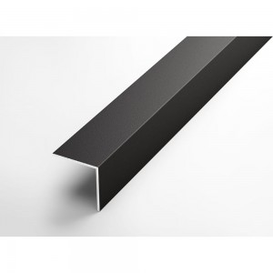Декоративный угловой профиль ЛУКА алюминиевый, 25х25х1,2 мм, 2,7 м, 5 шт./уп. черный УТ000020817