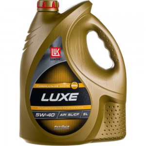 Моторное масло Лукойл ЛЮКС полусинтетическое SAE 5W-40, API SL/CF, 5 л 19300