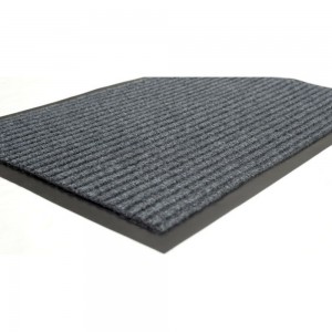 Влаговпитывающий ворсовый входной коврик Luscan 90х120 см серый 959119