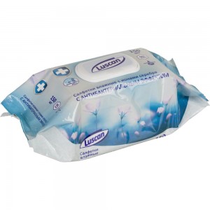 Антибактериальные влажные салфетки Luscan с крышкой 150 шт в упаковке 1587437