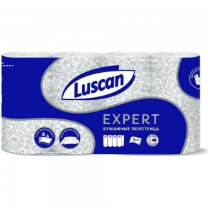 Бумажные полотенца Luscan Expert 3 слоя, с тиснением и перфорацией, 4 шт/уп 1574573