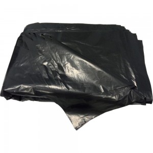 Мешки для мусора в упаковке (25 шт, 1300х1600 мм, 360 л, 60 мкм, ПВД, черные) Luscan 1578696