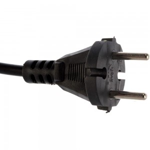 Сетевой шнур с вилкой Lux V2 ПВС 2x0.75 мм 3 м черный без заземления 4606400001348