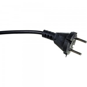 Сетевой шнур с вилкой Lux V2 ПВС 2x0.75 мм 5 м черный без заземления 4606400001355