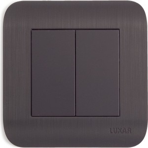 Выключатель LUXAR Deco с/у 2 клавиши, венге с рифленой рамкой, 250В 10А 4606400620228