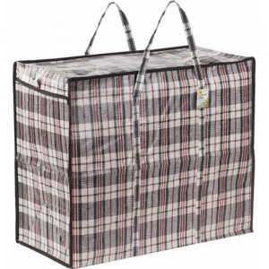 Хозяйственная сумка-баул ЛЮБАША, 60x50x30 см, 90 л, черно-красная, 604702