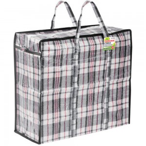 Хозяйственная сумка-баул ЛЮБАША полипропилен, 45x40x20 см, 36 литров, черно-красная, 130 г/м2 604696