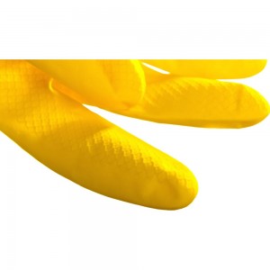 Латексные хозяйственные перчатки ЛЮБАША Эконом с х/б напылением рифленая ладонь размер M